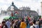 Pro-Palestinian demonstration in the central square of European