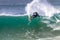 Pro Surfer Surfing Rail Carve