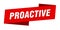 proactive banner template. proactive ribbon label.