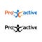 Proactive with people icon. Flat vector illustration on white background