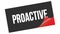 PROACTIVE text on black red sticker stamp