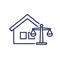 probate law line icon on white