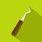 Probe, dental tool icon, flat style