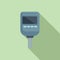 Probe test kit icon flat vector. Ph meter device