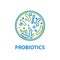 Probiotic icon vector logo design template