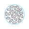 probiotic line icon, outline symbol, vector illustration, concept sign
