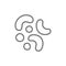 Probiotics bacteria line icon.