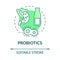 Probiotics green concept icon