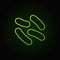 Probiotics green vector linear icon or sign