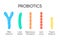 Probiotics. Lactic acid bacterium. Bifidobacterium, lactobacillus, streptococcus thermophilus, lactococcus