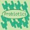 Probiotics medical background vector illustration