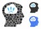 Problem brainstorm Composition Icon of Spheric Items