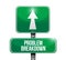 Problem breakdown road sign illustration design