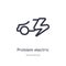 problem electric outline icon. isolated line vector illustration from insurance collection. editable thin stroke problem electric