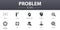 Problem simple concept icons set