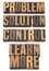 Problem, solution, control in wood type