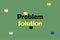 Problem Solution notice or banner for office or Institute. Simple background vector page with texts