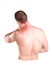 Problems in the cervical vertebra of a man.