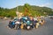 Problems with garbage accumulation in the streets due to landfills closed in Benitses, a fishing village in Corfu