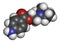 Procaine topical anesthetic drug molecule.