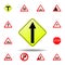 proceed straight icon. set of road signs icon for mobile concept and web apps. colored proceed straight icon can be used for web