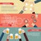 Process of business teamwork infographic