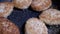 Process of Cooking Juicy, Fried, Brown-Crust Cutlets in a Fry Pan on Kitchen