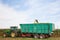 Process of corn silage harvest at farm