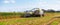 Process of corn silage harvest at farm