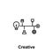 Process, goal, bulb icon. Element of creative thinkin icon witn name. Thin line icon for website design and development, app