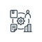 process icon vector from business process outsourcing concept. Thin line illustration of process editable stroke. process linear