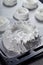 The process of making Pavlova dessert