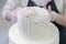 process making white wedding cake