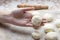 The process of preparation of Ukrainian dumplings