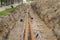 The process of repair of urban heating pipe systems