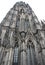 Processed alongside one of the two towers of Cologne Cathedral in Germany