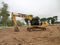 Processing agricultural land in a modern way using heavy equipment