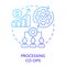Processing co-ops blue gradient concept icon