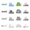 Processing plant related icon set