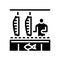 processing plant salmon glyph icon vector illustration