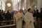 Procession from the church of St. Catherine to the cave in the Basilica of the Birth of Jesus, Bethlehem