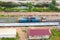 A procession of locomotives that runs on rails in Thailand