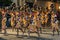 Procession of the Paththini Devala dancers perform during the Esala Perahera in Kandy, Sri Lanka.