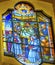 Procession Three Peasant Children Stained Glass Lady Rosary Fatima Portugal