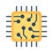 Processor, microchip, hardware, CPU  fully editable vector icons