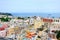 Procida island buildings view in Naples Gulf