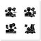 Procrastination glyph icons set