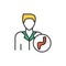 Proctologist color line icon. Subject matter expert