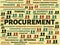 PROCUREMENT - image with words associated with the topic RECRUITING, word, image, illustration
