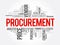 Procurement word cloud collage, business concept background